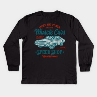 Muscle Cars Kids Long Sleeve T-Shirt